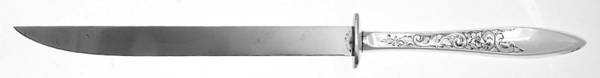 White Paisley (Sterling, 1966) Small Steak Carving Knife with Stainless Blade