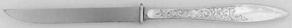 White Paisley (Sterling, 1966) Individual Steak Knife Hollow Handle