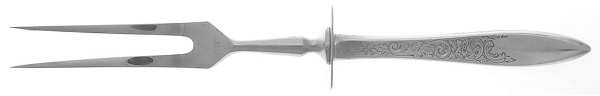 White Paisley (Sterling, 1966) Small Steak Carving Fork with Stainless Prongs