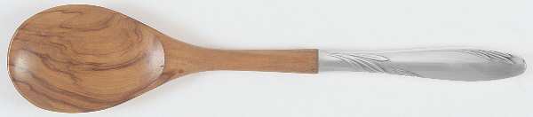 Willow (Sterling, 1954) Salad Serving Spoon with Wooden Bowl