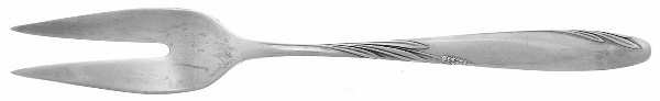 Willow (Sterling, 1954) Medium Solid Cold Meat Serving Fork