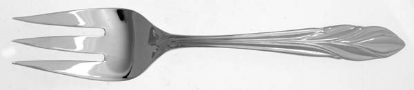 Willow (Stainless) Medium Solid Cold Meat Serving Fork
