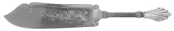 York (Sterling, 1885) Solid Bright Cut Ice Cream Slicer