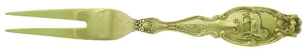 Zodiac (Sterling, 1906) Gold Vermeil Individual Berry Fork