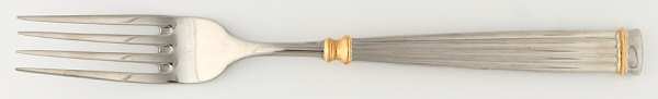 Acropole Dore (Stainless, Gold Acct) Solid Serving Fork
