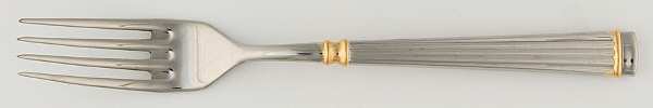 Acropole Dore (Stainless, Gold Acct) Dessert Fork