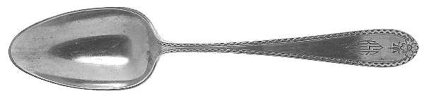 GS12 (Sterling) Monogrammed Oval Dessert/Soup Spoon