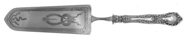 H140 (Sterling) Pie Server with Bright Cut Silverplate Blade