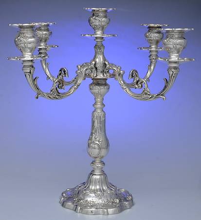 Chantilly-Grand (Sterling Hollowware) Weighted 5 Light Candelabra