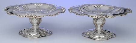Chantilly-Grand (Sterling Hollowware) Pair of Sterling Compotes