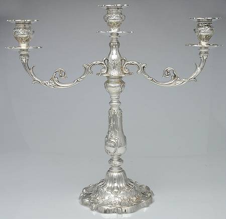Chantilly-Grand (Sterling Hollowware) Weighted 3 Light Candelabra