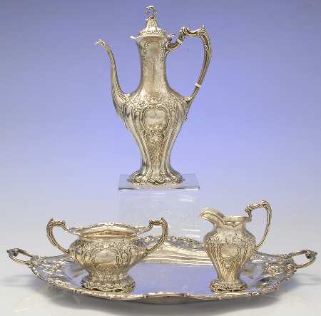 Chantilly-Grand (Sterling Hollowware) 4pc Demi Set (Scpm, Scrm, Ssuom, Wtr15)