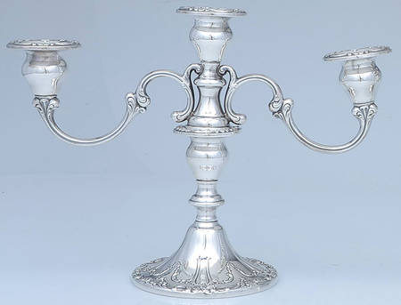 Chantilly-Duchess (Sterling Hollowware) Weighted 3 Light Candelabra