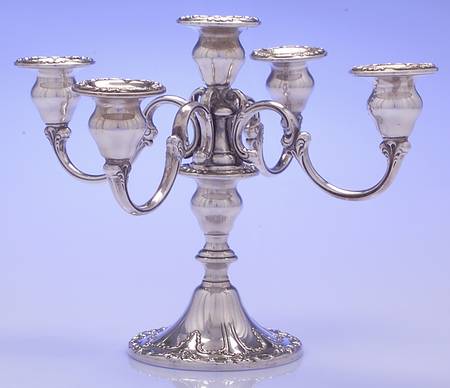 Chantilly-Duchess (Sterling Hollowware) Weighted 5 Light Candelabra