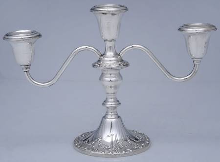 Chantilly-Duchess (Sterling Hollowware) Weighted 3 Light Candelabra