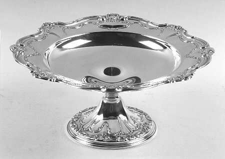 Chantilly-Duchess (Sterling Hollowware) Weighted Round Compote (Height X Width)