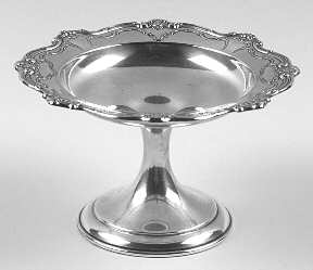 Chantilly-Duchess (Sterling Hollowware) Weighted Round Compote (Height X Width)