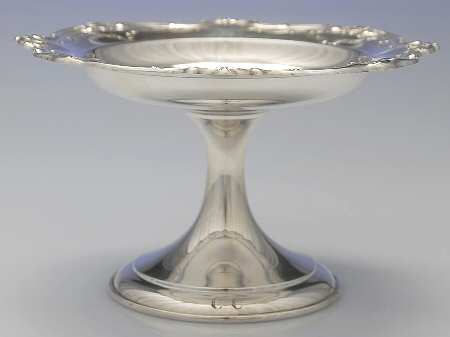 Chantilly-Duchess (Sterling Hollowware) Weighted Round Compote (Height X Width)
