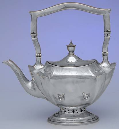 Plymouth-Large (Sterling, Hollowware) Sterling Kettle No Stand