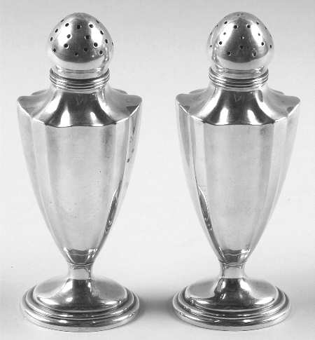 Plymouth-Large (Sterling, Hollowware) Salt and Pepper Set
