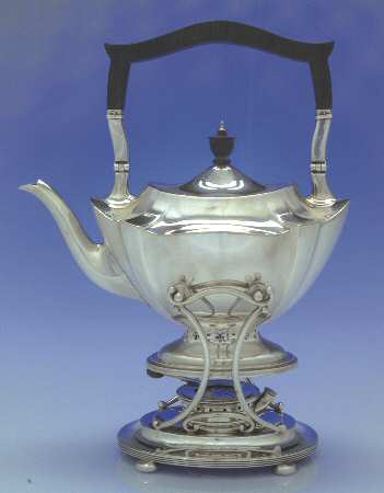 Plymouth-Large (Sterling, Hollowware) Kettle, Stand & Burner