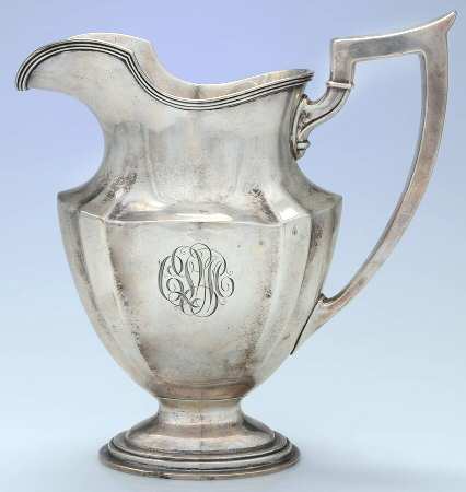 Plymouth-Large (Sterling, Hollowware) 52 Oz Water Pitcher