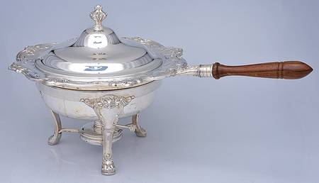 Chantilly (Silverplate, Hollowware, Older) Chafing Dish W/Lid, Liner, Stand & Burner