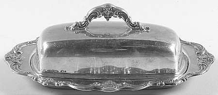 Chantilly (Silverplate, Hollowware, Older) 1/4 Pound Silverplate Butter Dish, No Liner