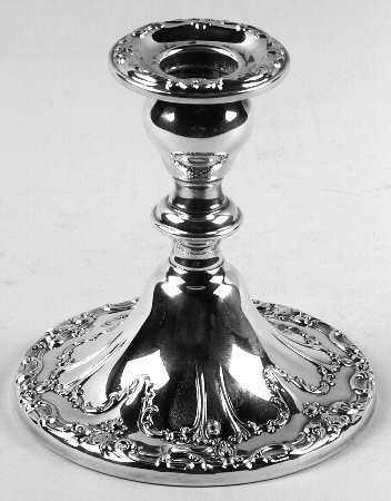 Chantilly (Silverplate, Hollowware, Older) 4" Console Candleholder by Gorham Silver