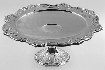 Chantilly (Silverplate, Hollowware, Older) 12" Diameter Pedestal Cake Stand