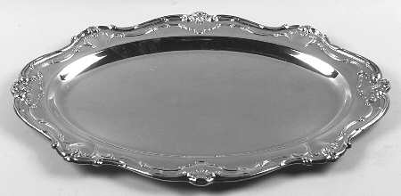 Chantilly (Silverplate, Hollowware, Older) Medium Plated Meat Platter No Well