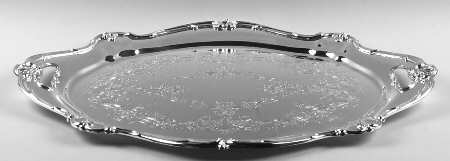Chantilly (Silverplate, Hollowware, Older) Large Footed Waiter Tray