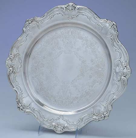 Chantilly (Silverplate, Hollowware, Older) Small Chased Round Tray