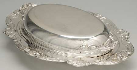 Chantilly (Silverplate, Hollowware, Older) Double Vegetable Bowl