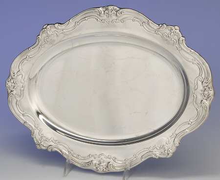 Chantilly (Silverplate, Hollowware, Older) Small Plated Meat Platter No Well