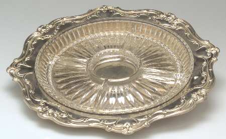 Chantilly (Silverplate, Hollowware, Older) Relish with Glass Liner