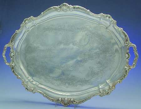 Strasbourg (Silverplate, Hollowware) Large Silverplate Waiter Tray