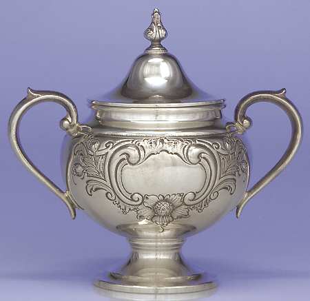 Puritan-Chased (Sterling Hollowware) Sugar Bowl & Lid