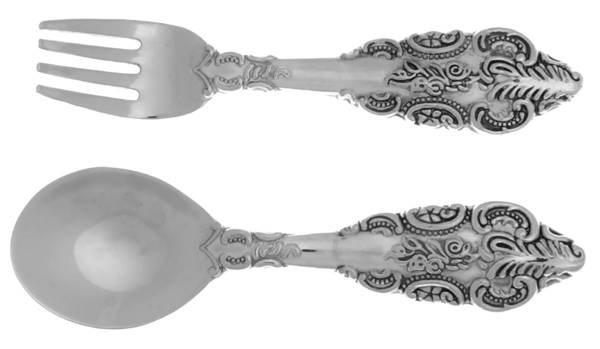 Baroque (Silverplate) 2 Pc Baby Set (BF, BS)