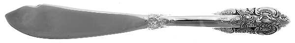 Baroque (Silverplate) Hollow Handle Master Butter Knife by Godinger