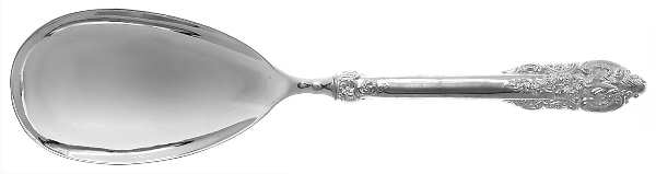 Baroque (Silverplate) Salad Serving Spoon with Plated Bowl