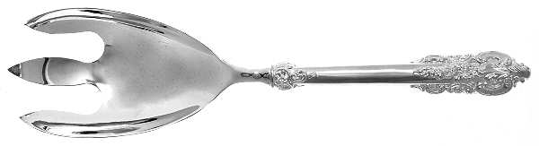 Baroque (Silverplate) Salad Serving Fork with Plated Prongs