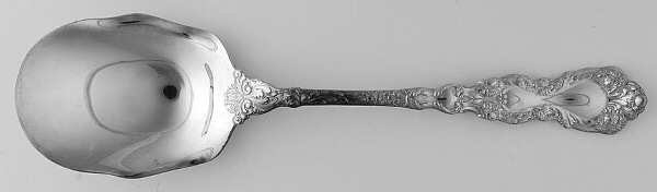 Imperial Chrysanthemum (Silverplate, 1977) Oversize Solid Salad Serving Spoon