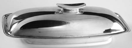 Modern (Silverplate, Hollowware) 1/4 Pound Covered Butter & Liner