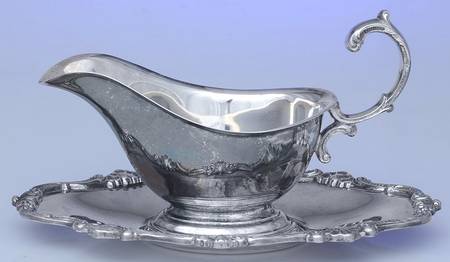 Strasbourg Court (Silverplate, Hollowware) Plated Gravy Boat & Underplate