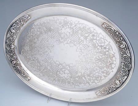 Buttercup (Silverplate, Hollowware) Large Silverplate Waiter Tray