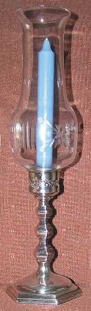 Hispana (Silverplate, Hollowware) Plated Hurricane Lamp and Globe
