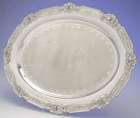 Hispana (Silverplate, Hollowware) Large Silverplate Waiter Tray