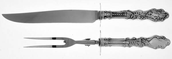 Versailles (Sterling, 1991) (2 Pc)Carving Set-Lg Stnbl/Roast w/Sterling Guard