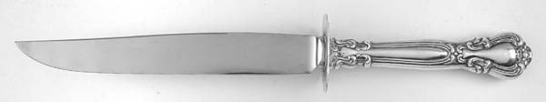 Chantilly (Sterling, 1950, "Gorham", No Monograms) Small Steak Carving Knife with Stainless Blade